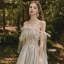 Elegant Grey Evening Dresses  2020 A-Line / Princess Off-The-Shoulder Short Sleeve Beading Spotted Tulle Floor-Length / Long Ruffle Backless Formal Dresses