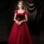 Vintage / Retro Burgundy Evening Dresses  2020 A-Line / Princess Square Neckline Short Sleeve Glitter Tulle Floor-Length / Long Ruffle Backless Formal Dresses