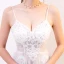 Sexy White Evening Dresses  2020 Sheath / Fit Spaghetti Straps Sleeveless Appliques Lace Rhinestone Split Front Floor-Length / Long Ruffle Backless Formal Dresses