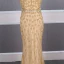 High-end Gold Evening Dresses  With Shawl 2020 Trumpet / Mermaid Spaghetti Straps Sleeveless Handmade  Beading Sweep Train Ruffle Backless Formal Dresses