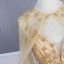 High-end Gold Evening Dresses  With Shawl 2020 Trumpet / Mermaid Spaghetti Straps Sleeveless Handmade  Beading Sweep Train Ruffle Backless Formal Dresses