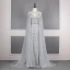 High-end Gold Evening Dresses  With Shawl 2020 Trumpet / Mermaid Spaghetti Straps Sleeveless Handmade  Beading Sweep Train Ruffle Backless Formal Dresses