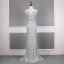High-end Gold Evening Dresses  With Shawl 2020 Trumpet / Mermaid Spaghetti Straps Sleeveless Handmade  Beading Sweep Train Ruffle Backless Formal Dresses