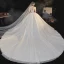 Vintage / Retro Champagne Bridal Wedding Dresses 2020 Ball Gown See-through High Neck Puffy Short Sleeve Backless Beading Glitter Tulle Cathedral Train Ruffle