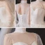 Style Victorien Blanche La Mariée Robe De Mariée 2020 Robe Boule Transparentes Col Haut Gonflée Manches Longues Dos Nu Perlage Glitter Tulle Cathedral Train Volants