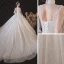 Style Victorien Blanche La Mariée Robe De Mariée 2020 Robe Boule Transparentes Col Haut Gonflée Manches Longues Dos Nu Perlage Glitter Tulle Cathedral Train Volants