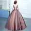 Flower Fairy Red Prom Dresses 2020 Ball Gown V-Neck Sleeveless Appliques Flower Beading Sash Floor-Length / Long Ruffle Backless Formal Dresses