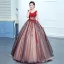 Flower Fairy Red Prom Dresses 2020 Ball Gown V-Neck Sleeveless Appliques Flower Beading Sash Floor-Length / Long Ruffle Backless Formal Dresses