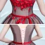 Flower Fairy Red Prom Dresses 2020 Ball Gown V-Neck Sleeveless Appliques Flower Beading Sash Floor-Length / Long Ruffle Backless Formal Dresses