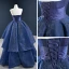 High-end Mørk Marineblå Dancing Ballkjoler 2020 Ballkjole Kjæreste Uten Ermer Appliques Blonder Beading Lange Buste Ryggløse Formelle Kjoler