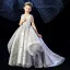 Charming Grey Flower Girl Dresses 2020 Ball Gown V-Neck Sleeveless Sequins Beading Tassel Court Train Ruffle
