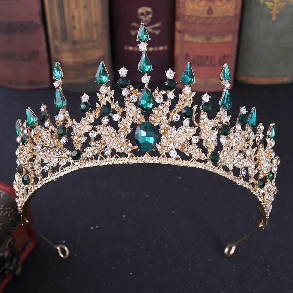 Elegant Royal Blue Rhinestone Tiara Bridal Hair Accessories 2020 Alloy Wedding Accessories