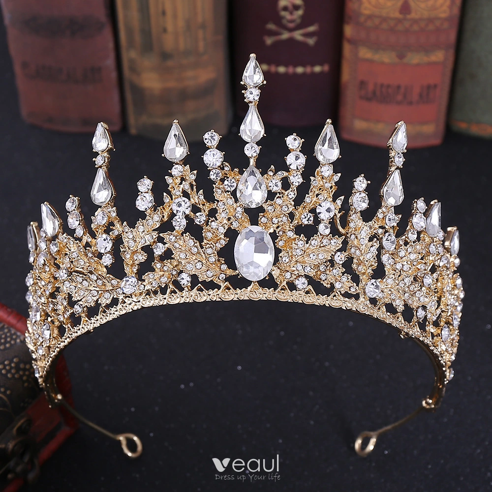 Elegant Royal Blue Rhinestone Tiara Bridal Hair Accessories 2020 Alloy  Wedding Accessories