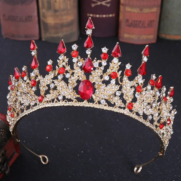 Elegant Royal Blue Rhinestone Tiara Bridal Hair Accessories 2020 Alloy Wedding Accessories
