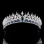 Haut de Gamme Bleu Roi Zircon Tiare Accessoire Cheveux Mariage 2020 Cuivre Faux Diamant Mariage Accessorize