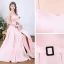 Abordable Rougissant Rose Satin Robe De Bal 2020 Princesse Bretelles Spaghetti Sans Manches Ceinture Fendue devant Longue Volants Dos Nu Robe De Ceremonie