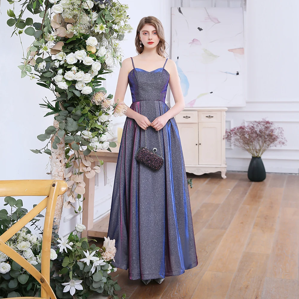 Affordable Multi-Colors Dancing Prom Dresses 2020 A-Line / Princess Spaghetti Straps Sleeveless Glitter Polyester Floor-Length / Long Ruffle Backless Affordable Multi-Colors Dancing Prom Dresses 2020 A-Line / Princess Spaghetti Straps Sleeveless Glitter Polyester Floor-Length / Long Ruffle Backless