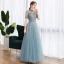 Vintage / Retro Green Dancing Prom Dresses 2020 A-Line / Princess See-through High Neck Sleeveless Beading Floor-Length / Long Ruffle Backless Formal Dresses