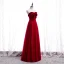 Affordable Red Prom Dresses 2020 A-Line / Princess Sweetheart Sleeveless Floor-Length / Long Ruffle Backless Formal Dresses