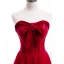 Affordable Red Prom Dresses 2020 A-Line / Princess Sweetheart Sleeveless Floor-Length / Long Ruffle Backless Formal Dresses