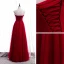 Affordable Red Prom Dresses 2020 A-Line / Princess Sweetheart Sleeveless Floor-Length / Long Ruffle Backless Formal Dresses