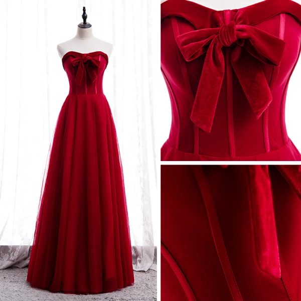 Affordable Red Prom Dresses 2020 A-Line / Princess Sweetheart Sleeveless Floor-Length / Long Ruffle Backless Formal Dresses
