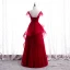 Chic / Belle Rouge Dansant Robe De Bal 2020 Princesse Encolure Carrée Sans Manches Appliques En Dentelle Perlage Longue Volants Dos Nu Robe De Ceremonie