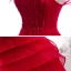 Chic / Belle Rouge Dansant Robe De Bal 2020 Princesse Encolure Carrée Sans Manches Appliques En Dentelle Perlage Longue Volants Dos Nu Robe De Ceremonie