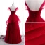 Chic / Belle Rouge Dansant Robe De Bal 2020 Princesse Encolure Carrée Sans Manches Appliques En Dentelle Perlage Longue Volants Dos Nu Robe De Ceremonie