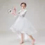 High Low White Birthday Flower Girl Dresses 2020 Ball Gown See-through High Neck Sleeveless Appliques Lace Beading Asymmetrical Ruffle