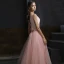 Classic Blushing Pink Satin Homecoming Graduation Dresses 2020 A-Line / Princess Scoop Neck Sleeveless Beading Sash Tea-length Backless Formal Dresses