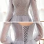 Victorian Style Grey Dancing Prom Dresses 2020 A-Line / Princess Spaghetti Straps Puffy Long Sleeve Beading Floor-Length / Long Ruffle Backless Formal Dresses