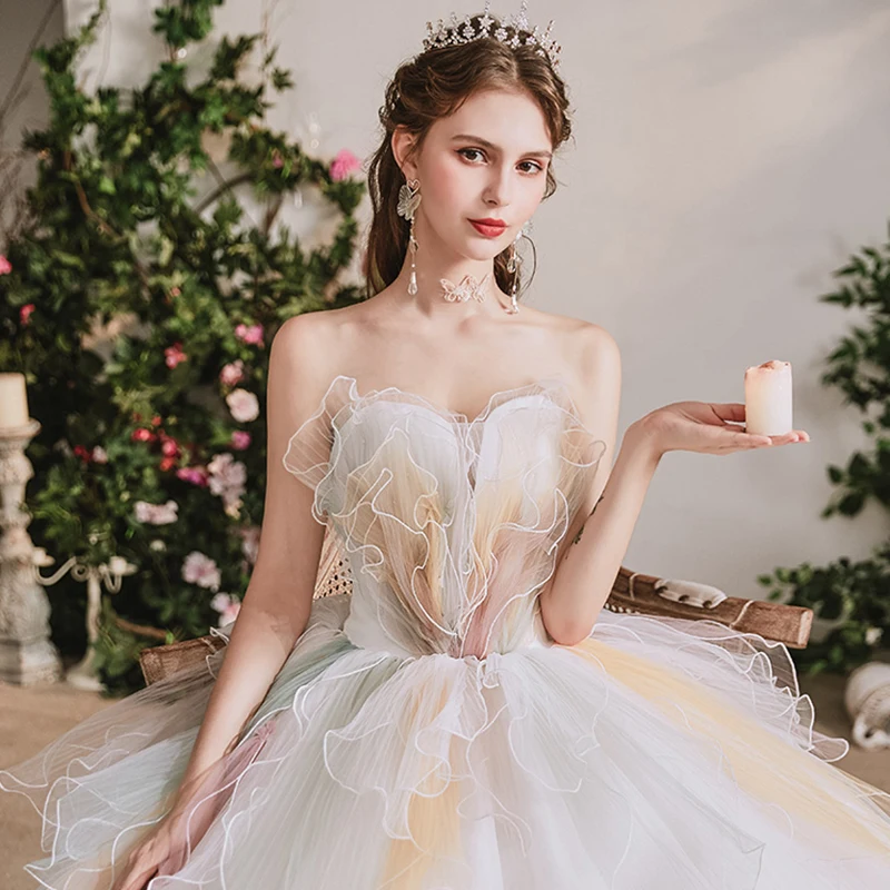 navy blue dress for baby girl The Best Rainbow Wedding Dress Looks for Every Style