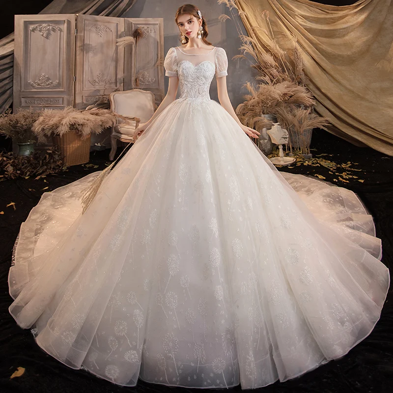 slim fit dress slacks Glitter Tulle Sweetheart Wedding Dress with Straps main image 1