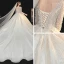 Meilleur Ivoire La Mariée Robe De Mariée 2020 Robe Boule V-Cou Manches Longues Dos Nu Paillettes Perlage Cathedral Train Volants