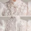 Victorian Style White Birthday Flower Girl Dresses 2020 Ball Gown High Neck Puffy Short Sleeve Glitter Tulle Short Ruffle