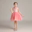 Chic / Beautiful Watermelon Birthday Flower Girl Dresses 2020 Ball Gown Scoop Neck Sleeveless Short Ruffle