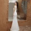 Affordable White Evening Dresses  2020 Trumpet / Mermaid V-Neck Sleeveless Beading Floor-Length / Long Backless Formal Dresses