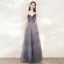 Charmant Violet Robe De Soirée 2020 Princesse Bretelles Spaghetti Sans Manches Appliques En Dentelle Perlage Glitter Tulle Longue Volants Dos Nu Robe De Ceremonie