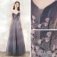 Charmant Violet Robe De Soirée 2020 Princesse Bretelles Spaghetti Sans Manches Appliques En Dentelle Perlage Glitter Tulle Longue Volants Dos Nu Robe De Ceremonie