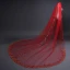 Luxury / Gorgeous Red 2017 Tulle Lace Wedding Appliques Embroidered Wedding Veils