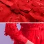 Flower Fairy Red Prom Dresses 2020 A-Line / Princess Scoop Neck 3/4 Sleeve Appliques Lace Beading Sequins Floor-Length / Long Ruffle Backless Formal Dresses