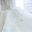 Luxury / Gorgeous White Bridal Wedding Dresses 2020 Ball Gown Off-The-Shoulder Short Sleeve Backless Appliques Lace Sequins Beading Glitter Tulle Cathedral Train