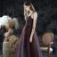 High End Violett Tanzen Ballkleider 2020 A Linie Spaghettiträger Ärmellos Glanz Tülle Lange Rüschen Rückenfreies Festliche Kleider