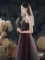 High End Violett Tanzen Ballkleider 2020 A Linie Spaghettiträger Ärmellos Glanz Tülle Lange Rüschen Rückenfreies Festliche Kleider