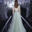 Haut de Gamme Argenté Transparentes Dansant Robe De Bal 2020 Princesse Col Haut Gonflée Manches Courtes Paillettes Perlage Faux Diamant Longue Volants Dos Nu Robe De Ceremonie