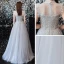 Vintage / Retro Grey Prom Dresses 2020 A-Line / Princess See-through High Neck Sleeveless Beading Floor-Length / Long Ruffle Formal Dresses