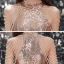 Sparkly Rose Gold Sequins Cocktail Dresses 2020 A-Line / Princess High Neck Sleeveless Beading Asymmetrical Formal Dresses