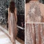 Sparkly Rose Gold Sequins Cocktail Dresses 2020 A-Line / Princess High Neck Sleeveless Beading Asymmetrical Formal Dresses