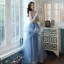 Elegant Ocean Blue Dancing Prom Dresses 2020 A-Line / Princess Spaghetti Straps Sleeveless Appliques Lace Beading Floor-Length / Long Ruffle Backless Formal Dresses
